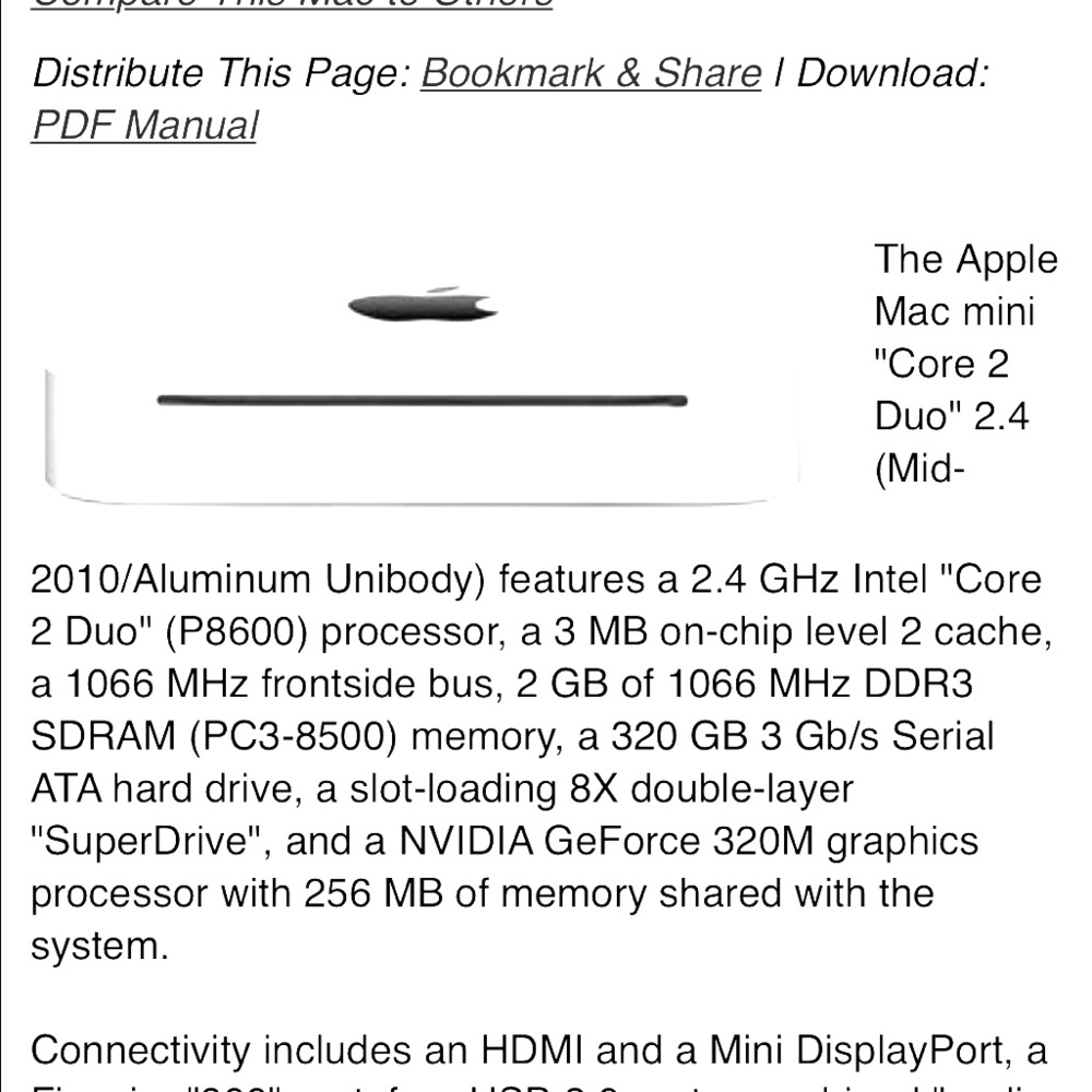 Mac mini with mouse